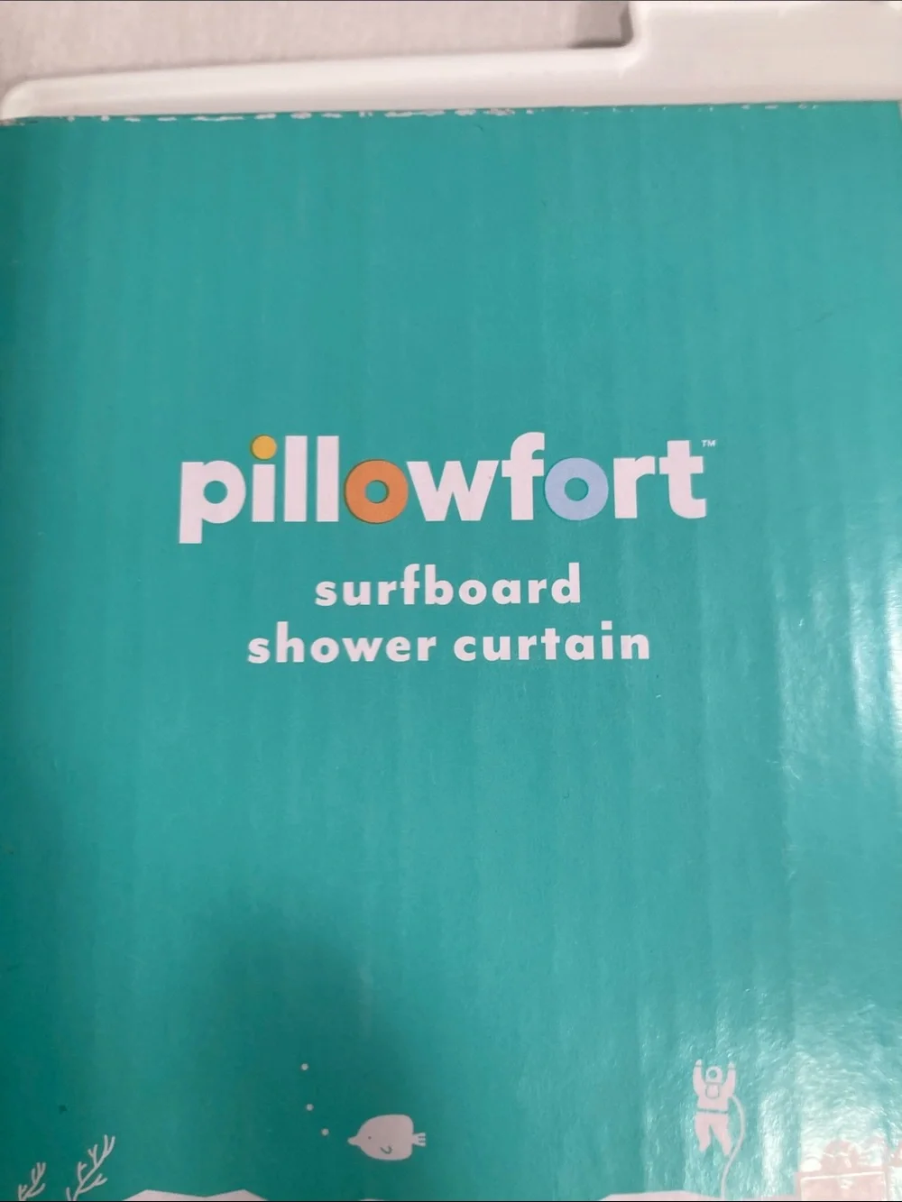 Pillowfort Turquoise Surfboard Shower Curtain new in package